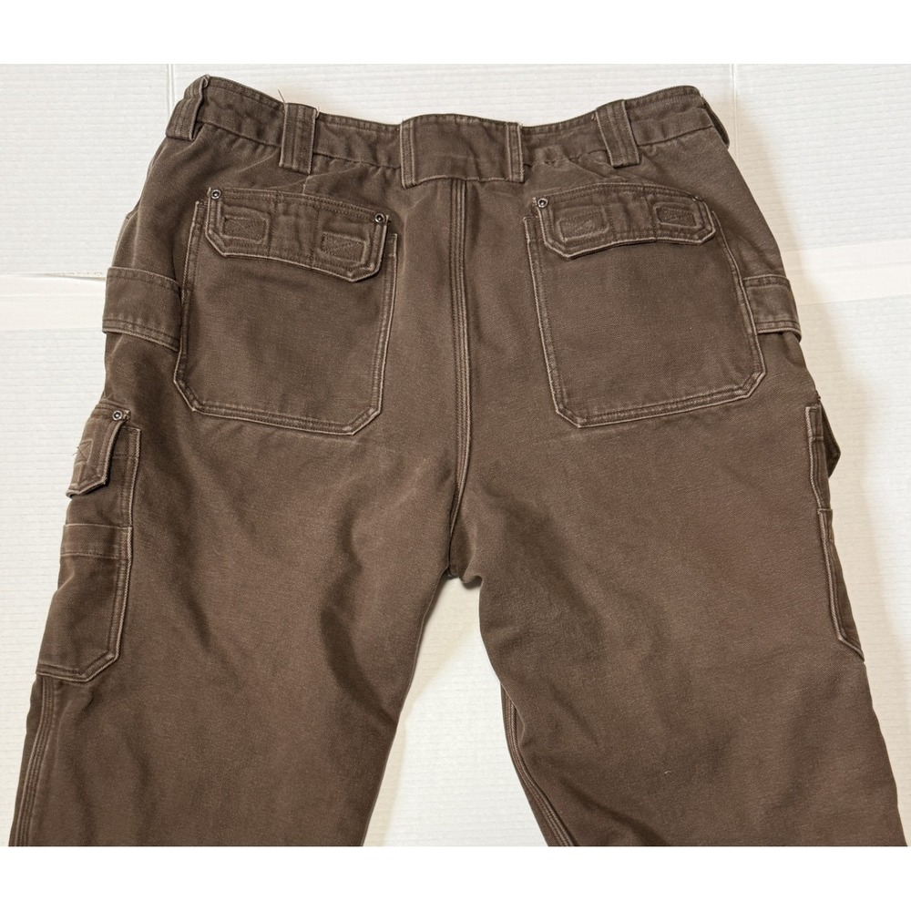DULUTH TRADING - Men's Relaxed Fit Fleece Lined Cargo Canvas Pants - Size 40x30